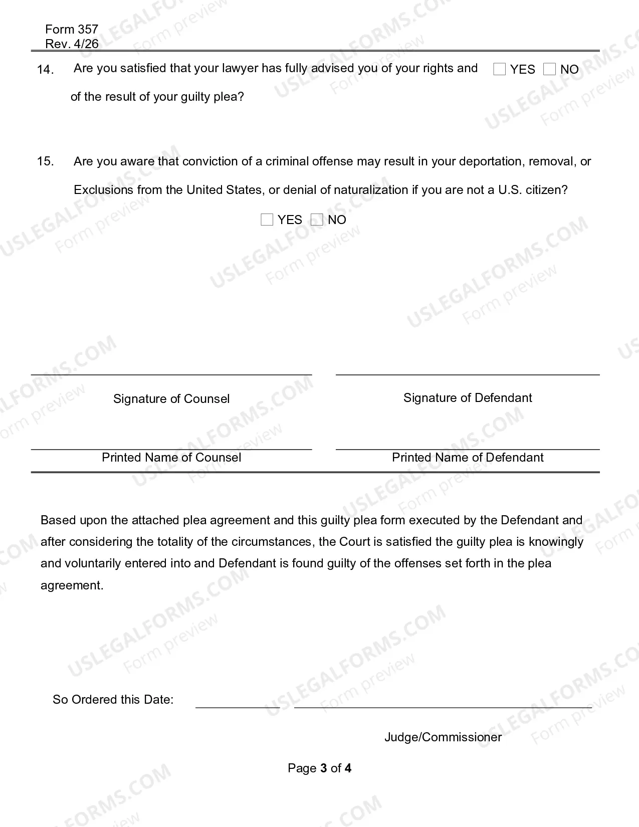 Preview Adult Guilty Plea Colloquy