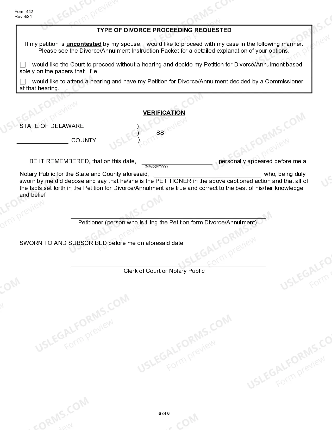 Preview Petition for Divorce or Annulment - with or without children
