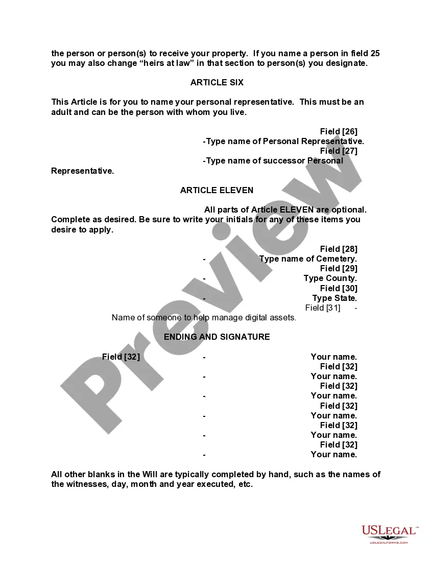 Preview Mutual Wills containing Last Will and Testaments for Man and Woman living together not Married with No Children