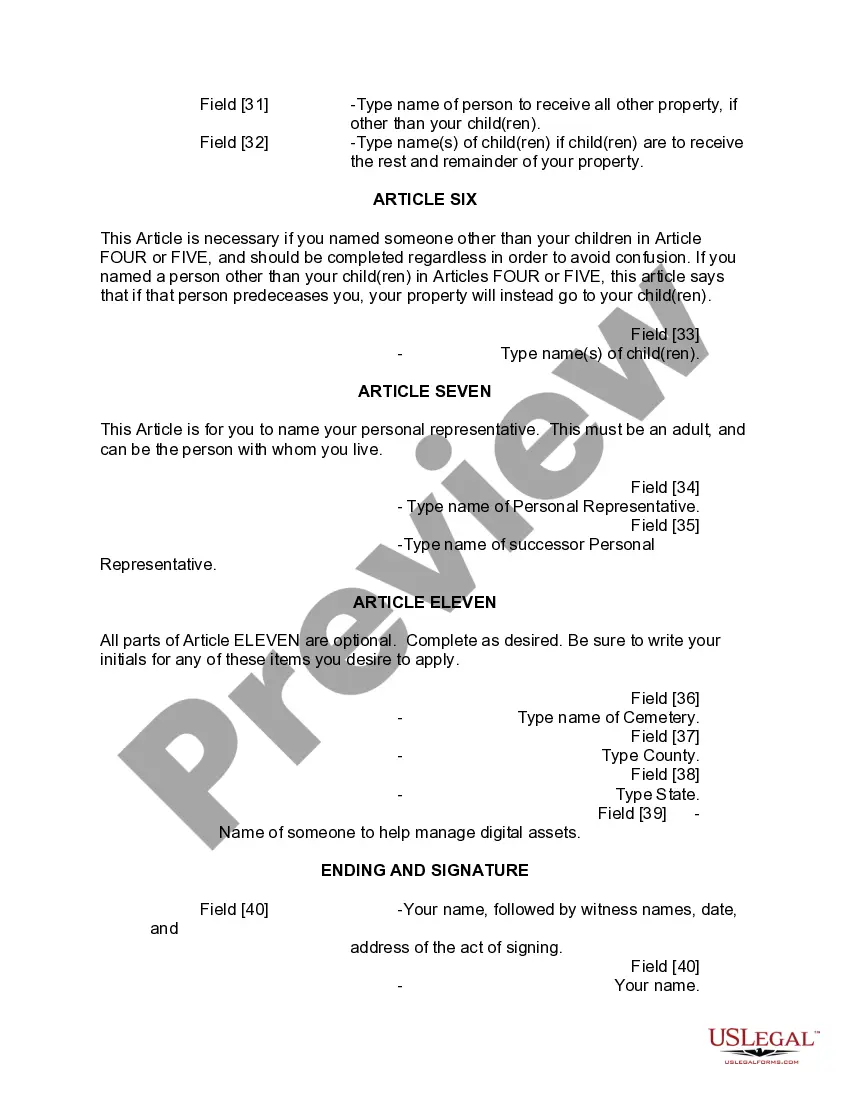 Preview Mutual Wills Package of Last Wills and Testaments for Man and Woman living together not Married with Adult Children