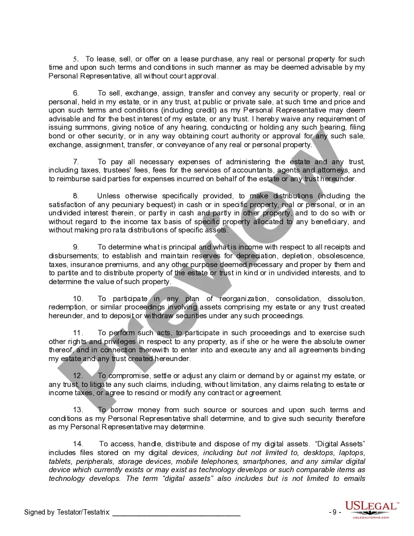 Preview Mutual Wills Package of Last Wills and Testaments for Man and Woman living together not Married with Adult Children