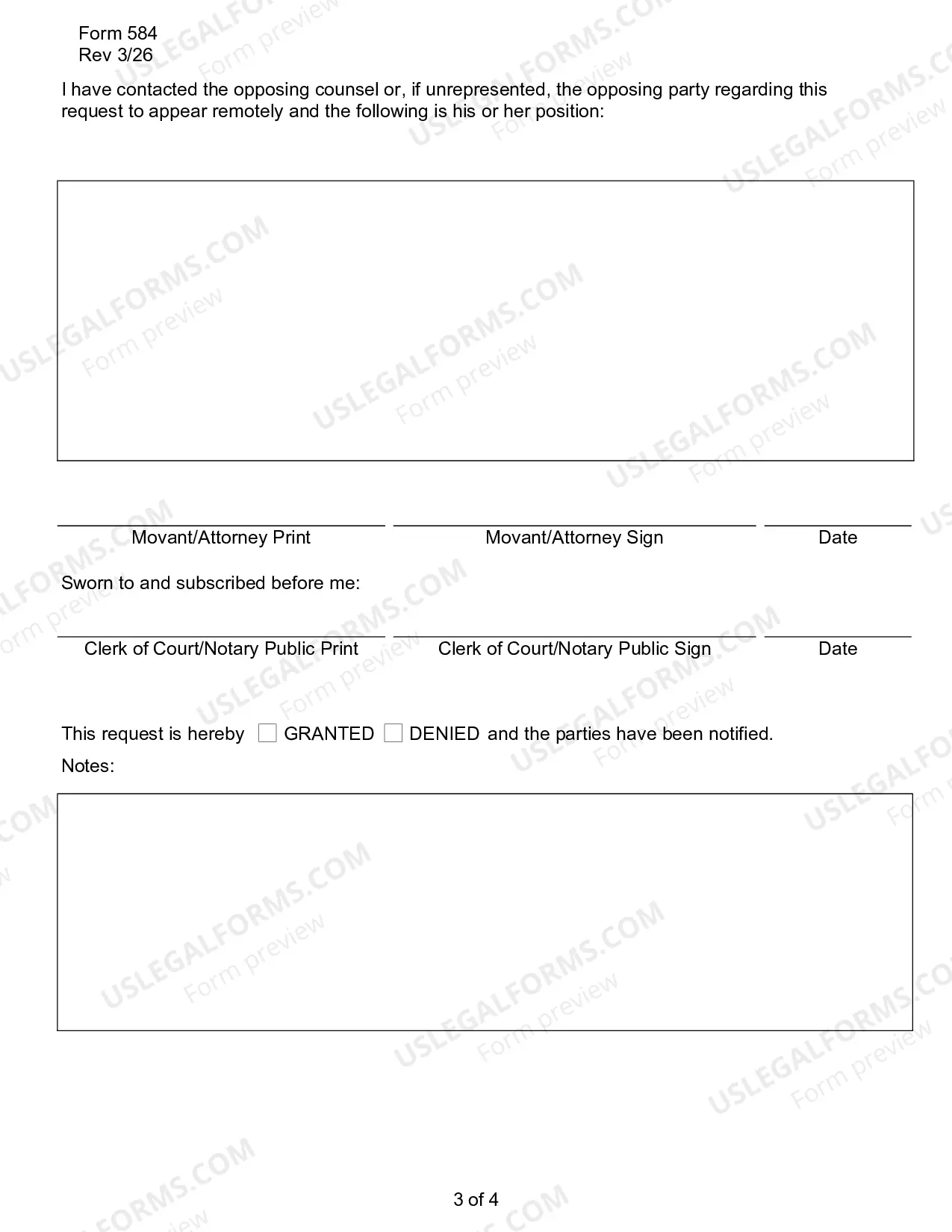 Preview Request to Participate Remotely