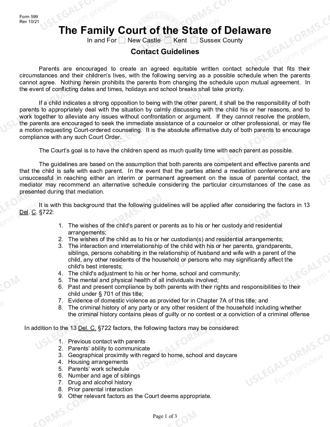 Preview Contact Guidelines