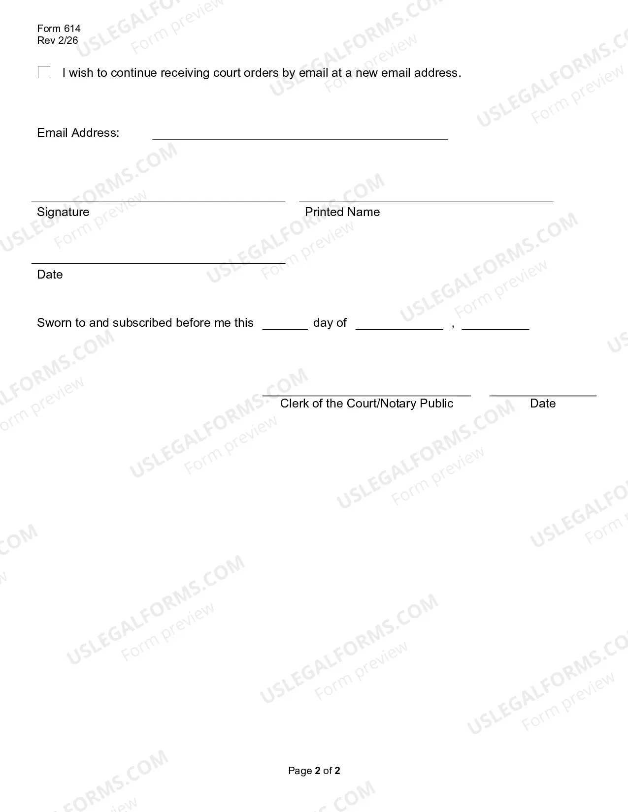 Preview Petitioner/Respondent Election Form - Electronic Orders