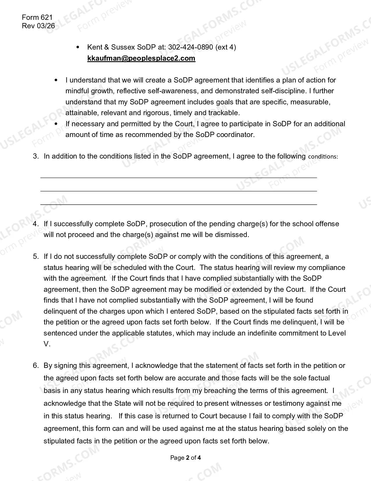 Preview School Offense Diversion Program (SoDP) Petition, Waiver and Agreement