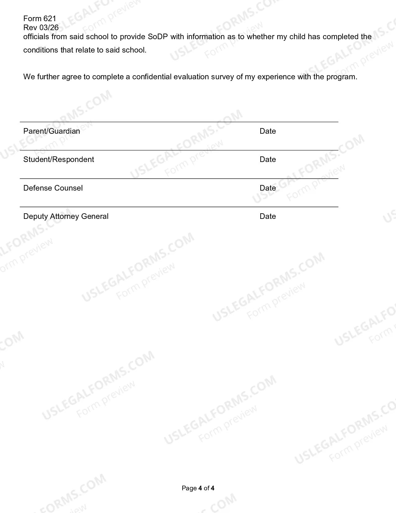 Preview School Offense Diversion Program (SoDP) Petition, Waiver and Agreement