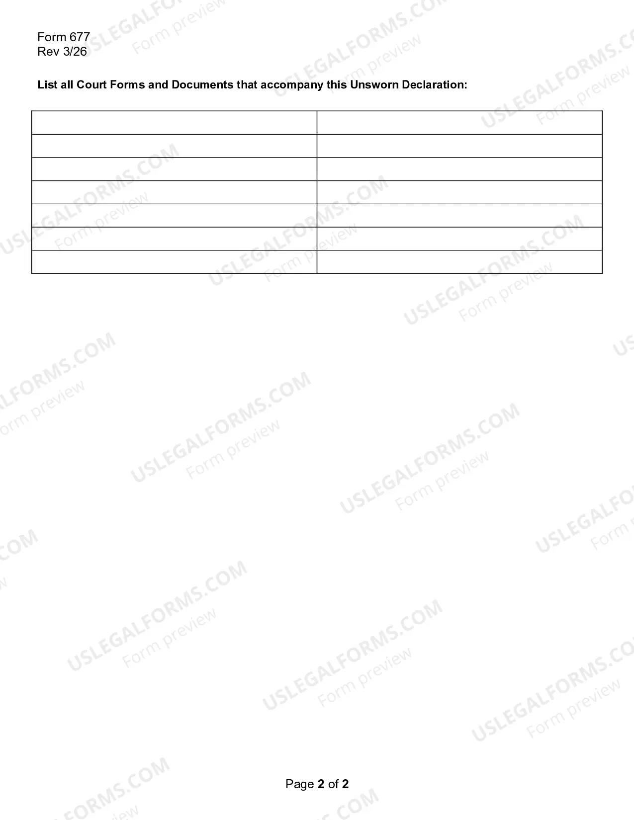 Preview Unsworn Declaration