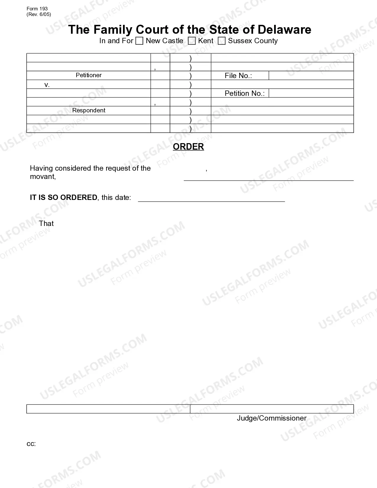 Preview Motion Form - Basic
