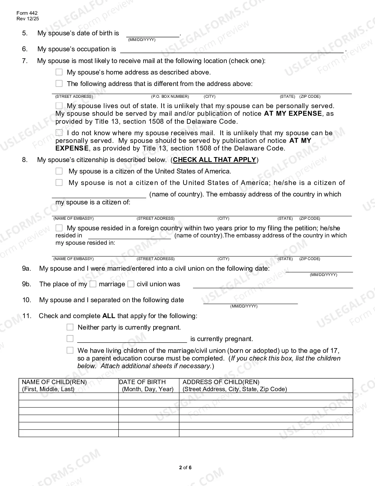 Preview Petition For Divorce/Annulment