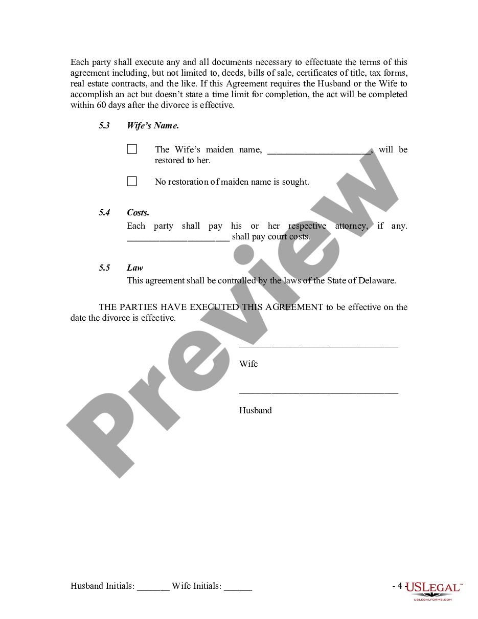 page 3 Legal Separation Agreement with Adult Children preview