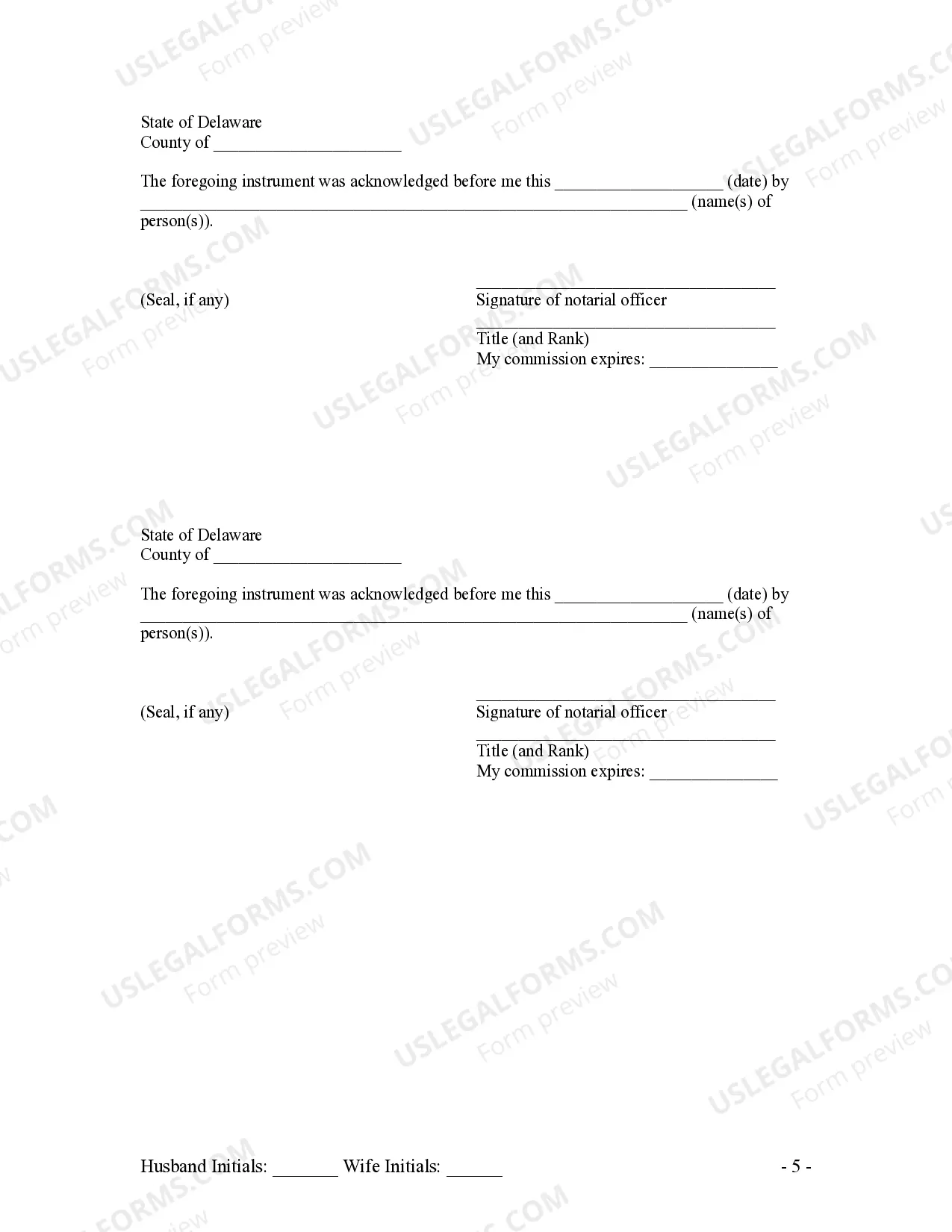 Preview Legal Separation Agreement with Adult Children