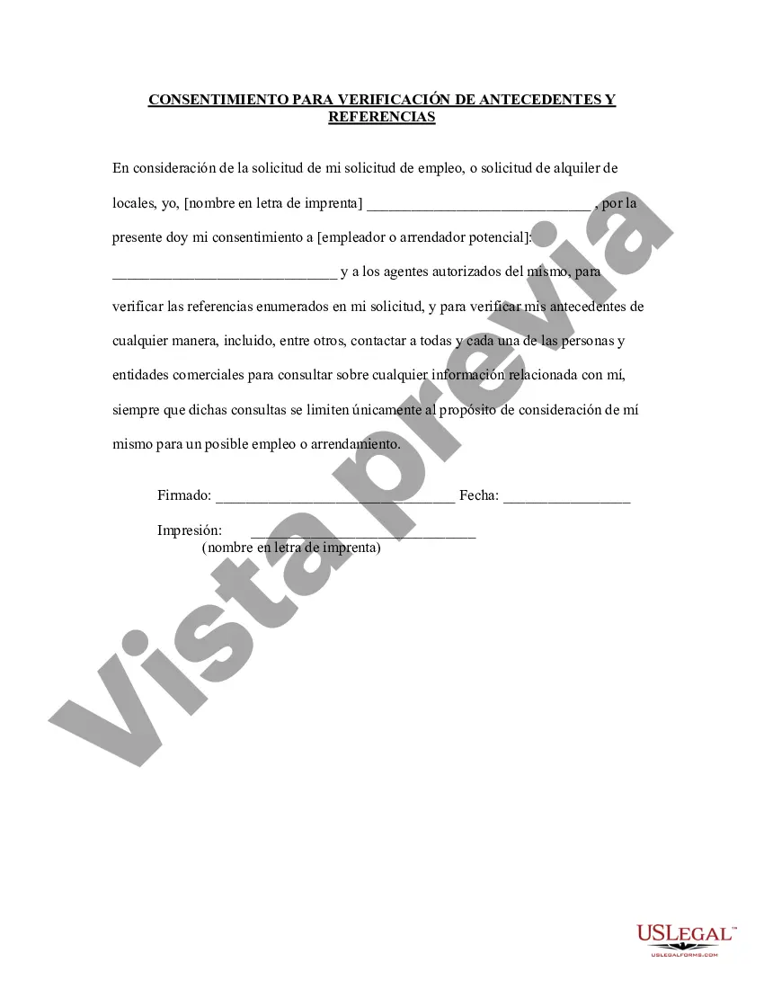 Preview Consentimiento del inquilino para verificación de antecedentes y referencias