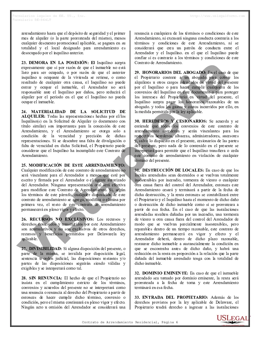 Preview Contrato de arrendamiento de alquiler residencial