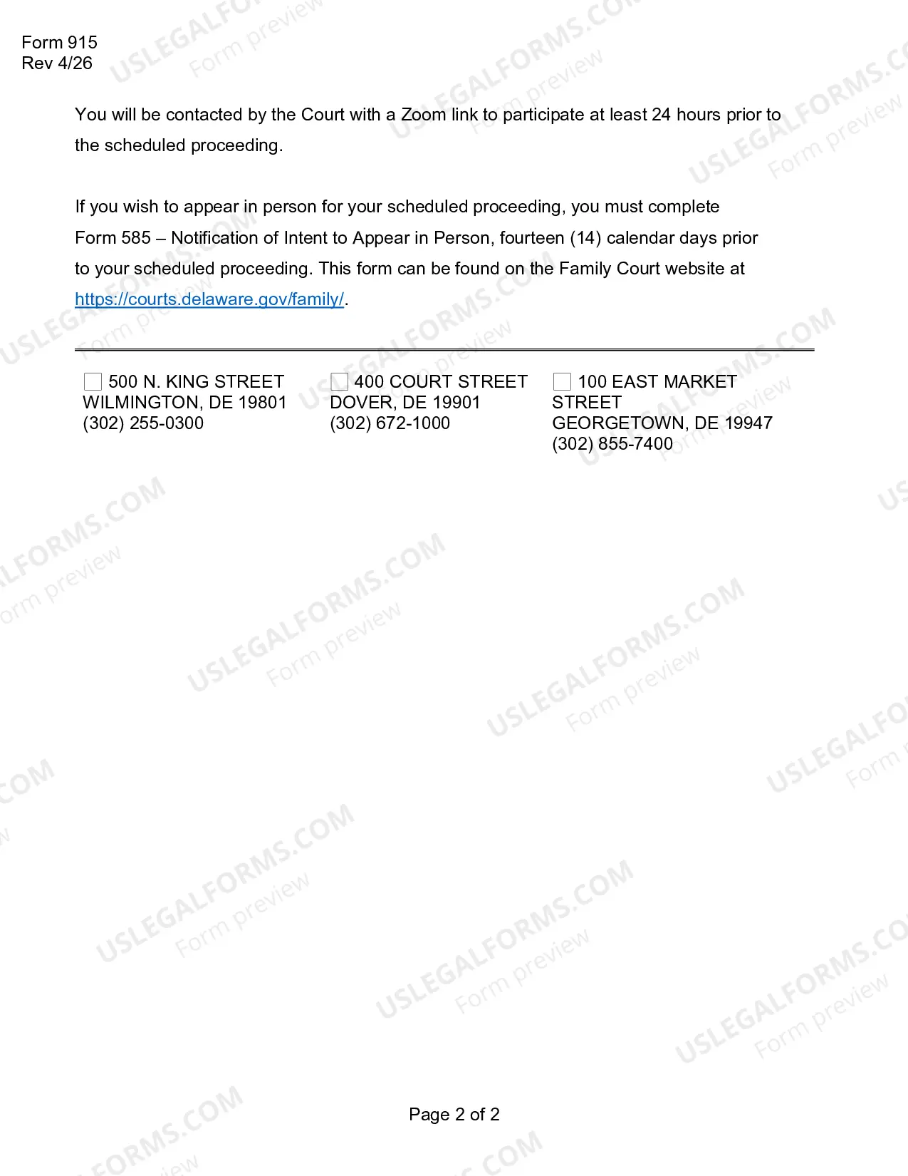 Preview Civil Remote Hearing Notice