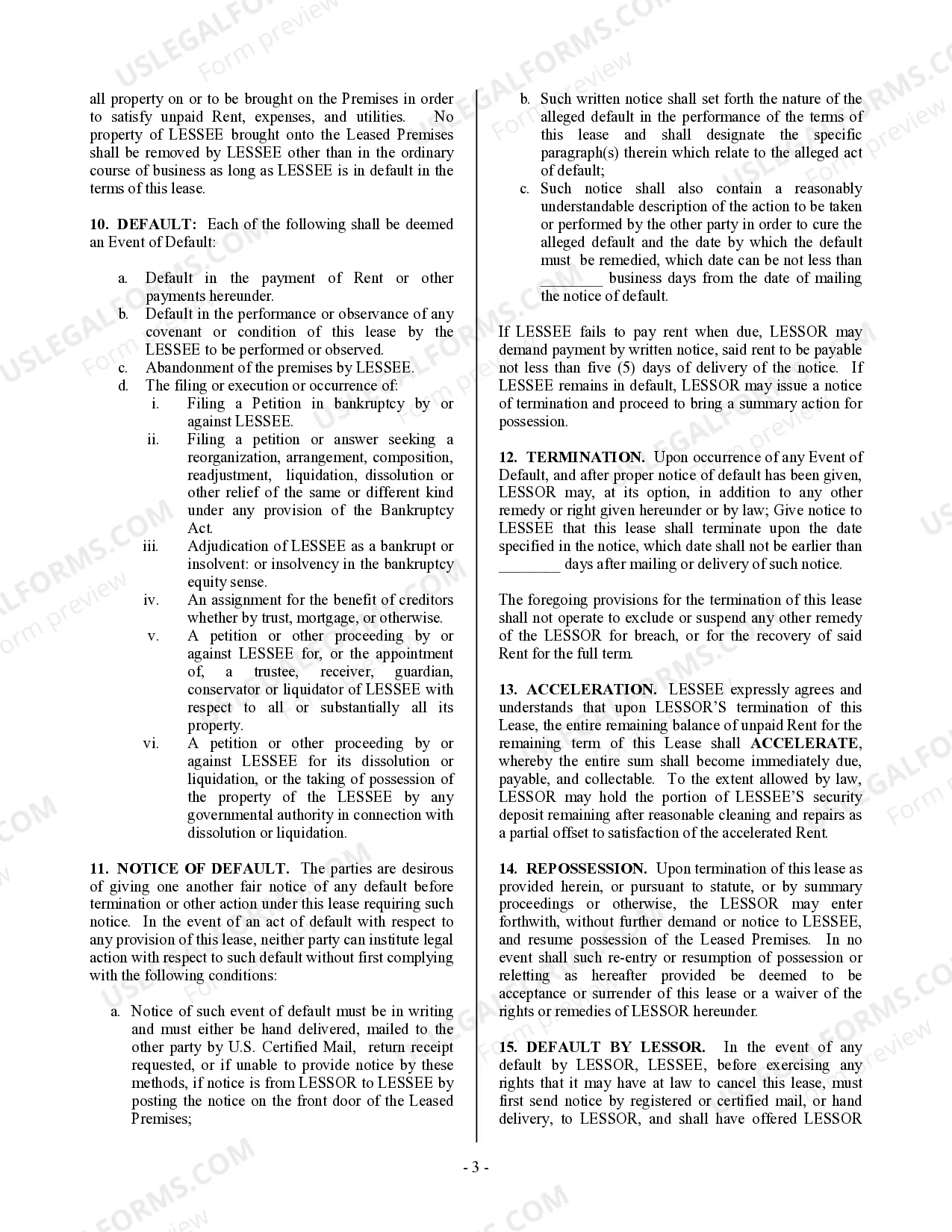 Preview Commercial Building or Space Lease