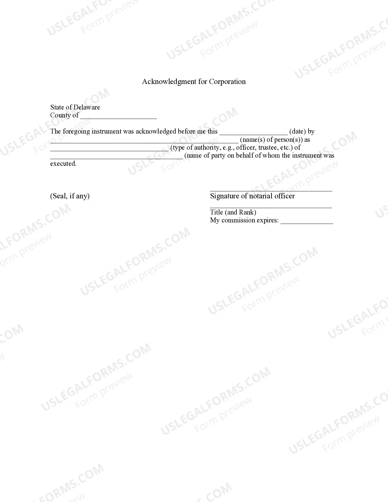 Preview Bill of Sale without Warranty by Corporate Seller