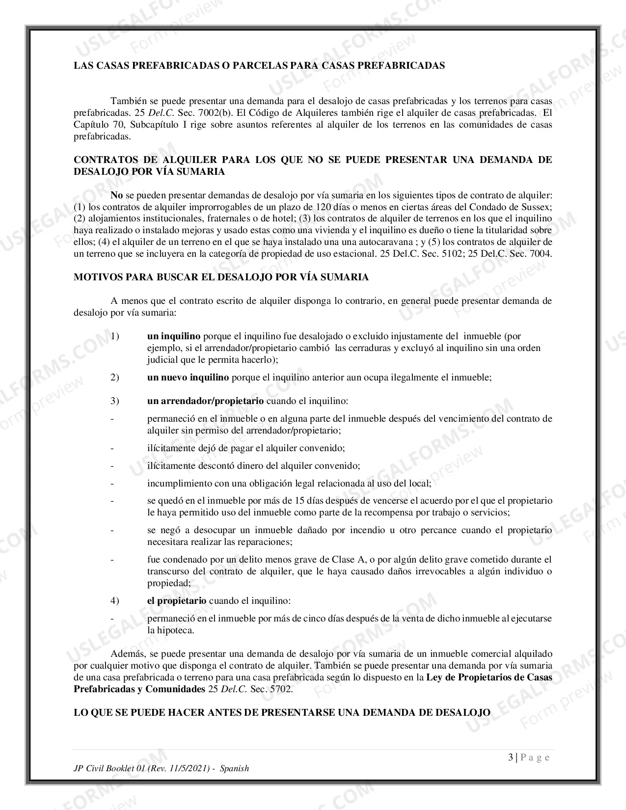 Preview How to File and Defend a Summary Possession Action - Spanish