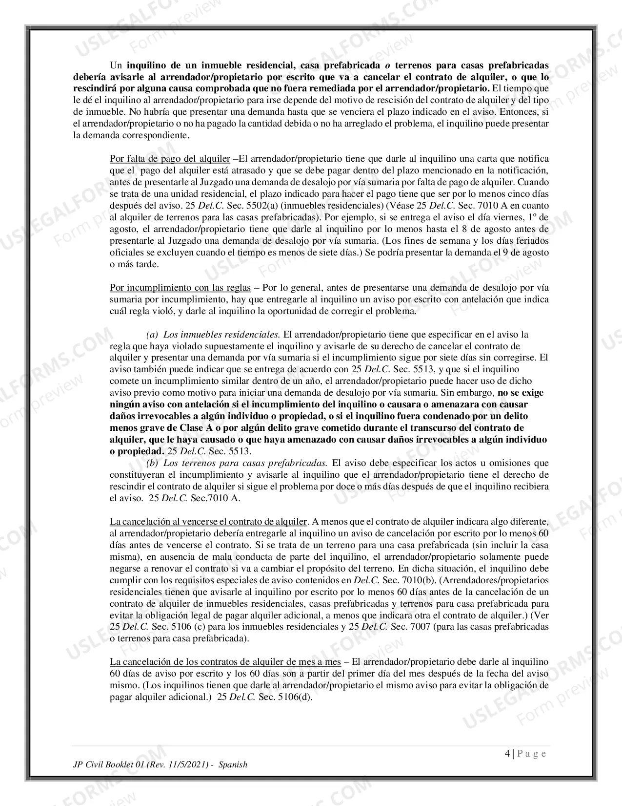 Preview How to File and Defend a Summary Possession Action - Spanish