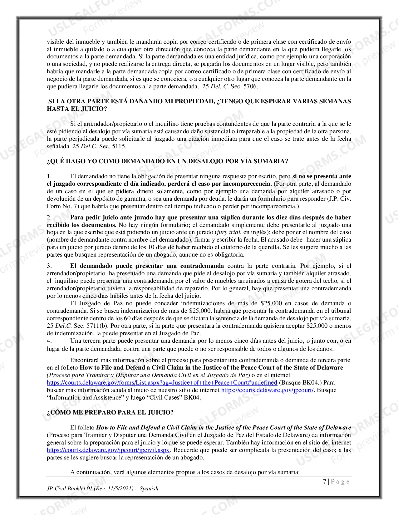 Preview How to File and Defend a Summary Possession Action - Spanish