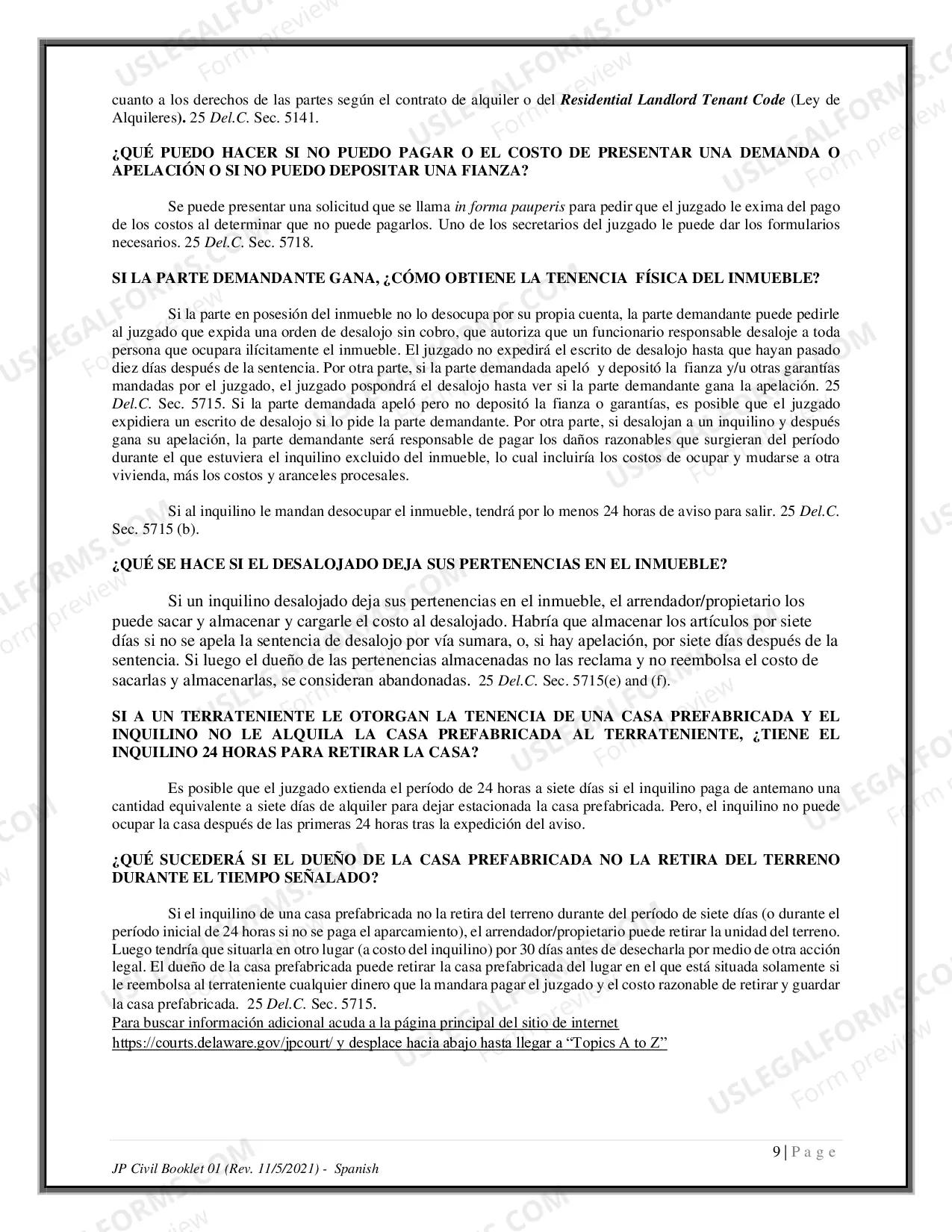 Preview How to File and Defend a Summary Possession Action - Spanish