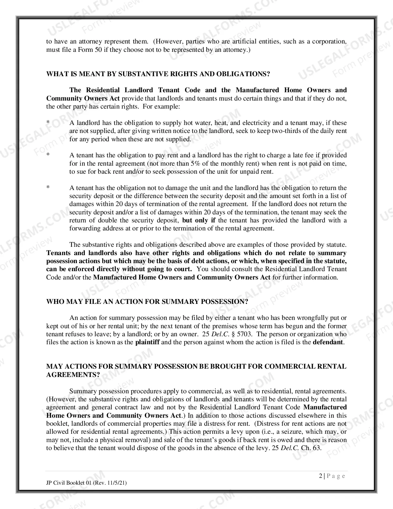 Preview How to File and Defend a Summary Possession Action
