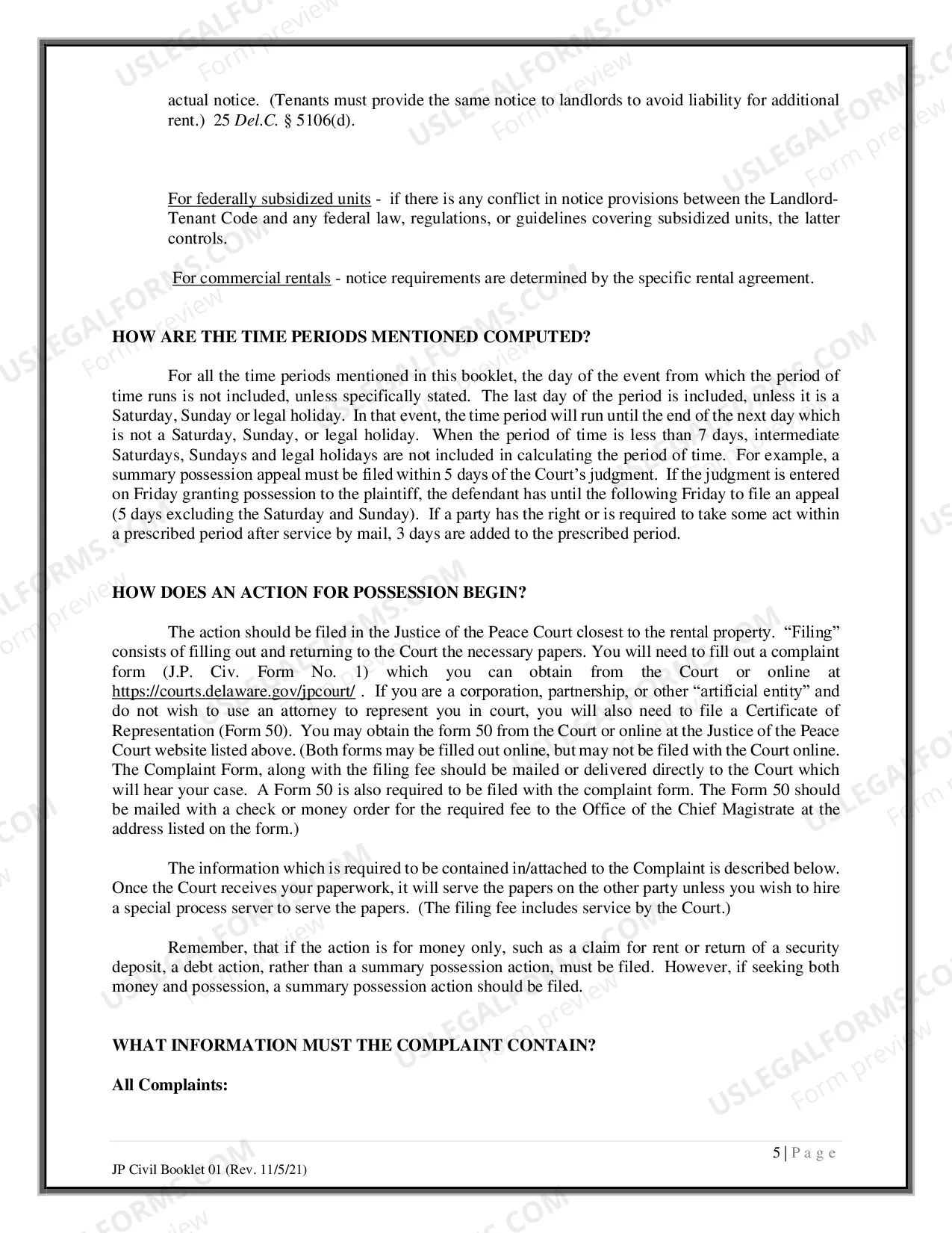 Preview How to File and Defend a Summary Possession Action