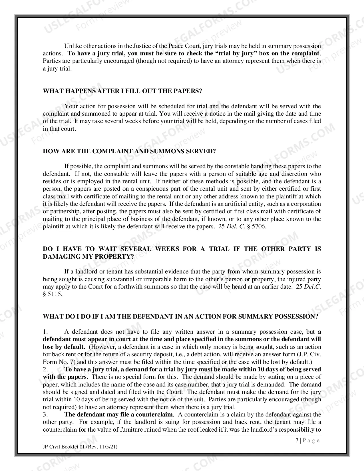 Preview How to File and Defend a Summary Possession Action