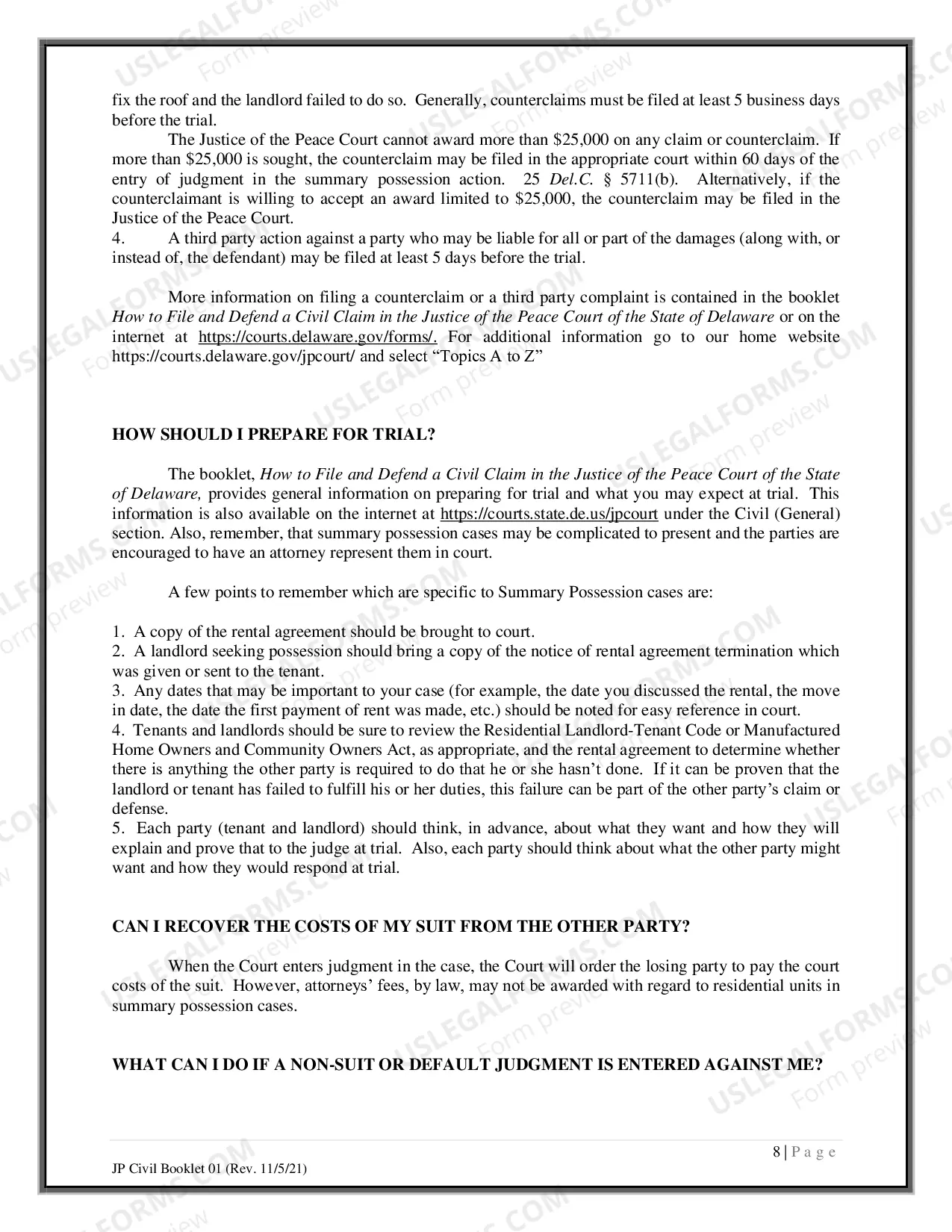 Preview How to File and Defend a Summary Possession Action