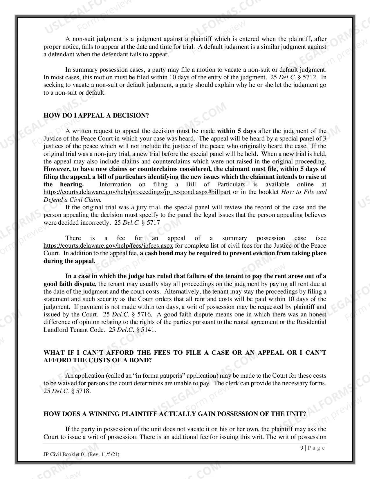 Preview How to File and Defend a Summary Possession Action