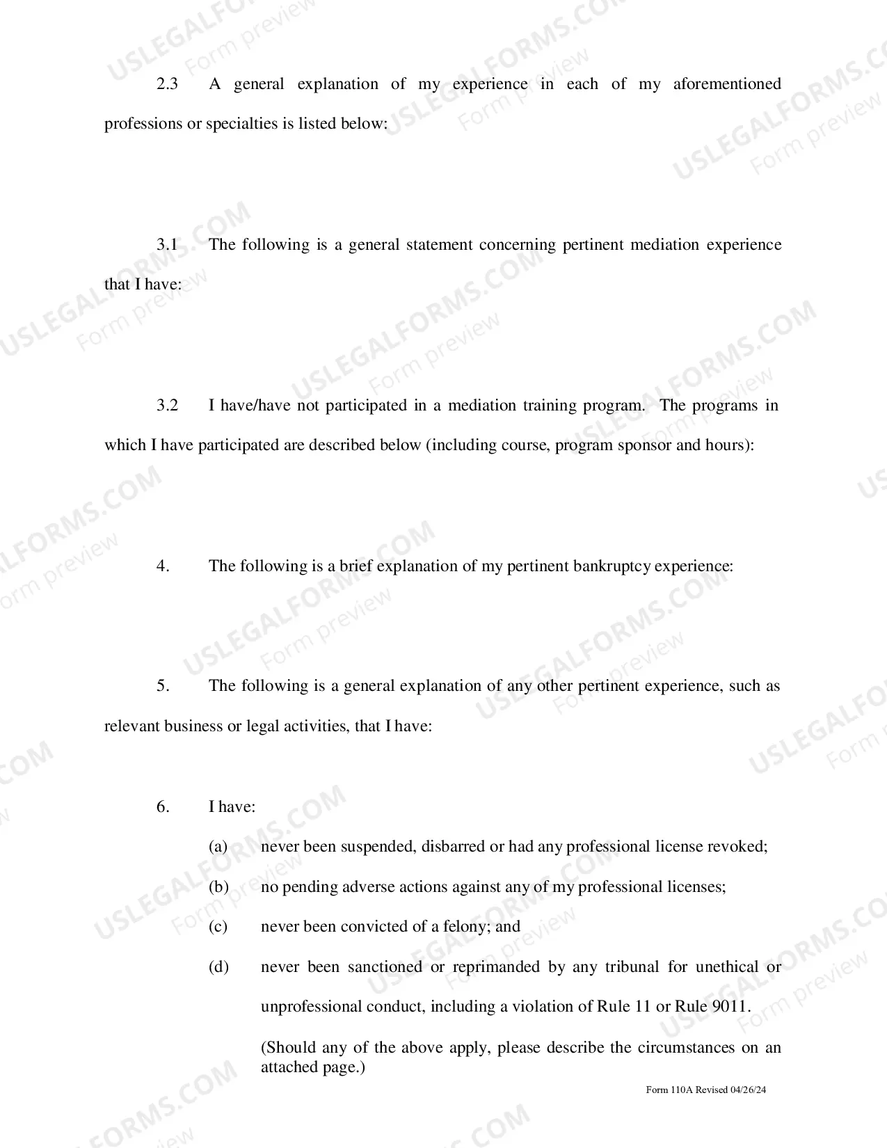 Preview Application for Mediation or Voluntary Arbitration