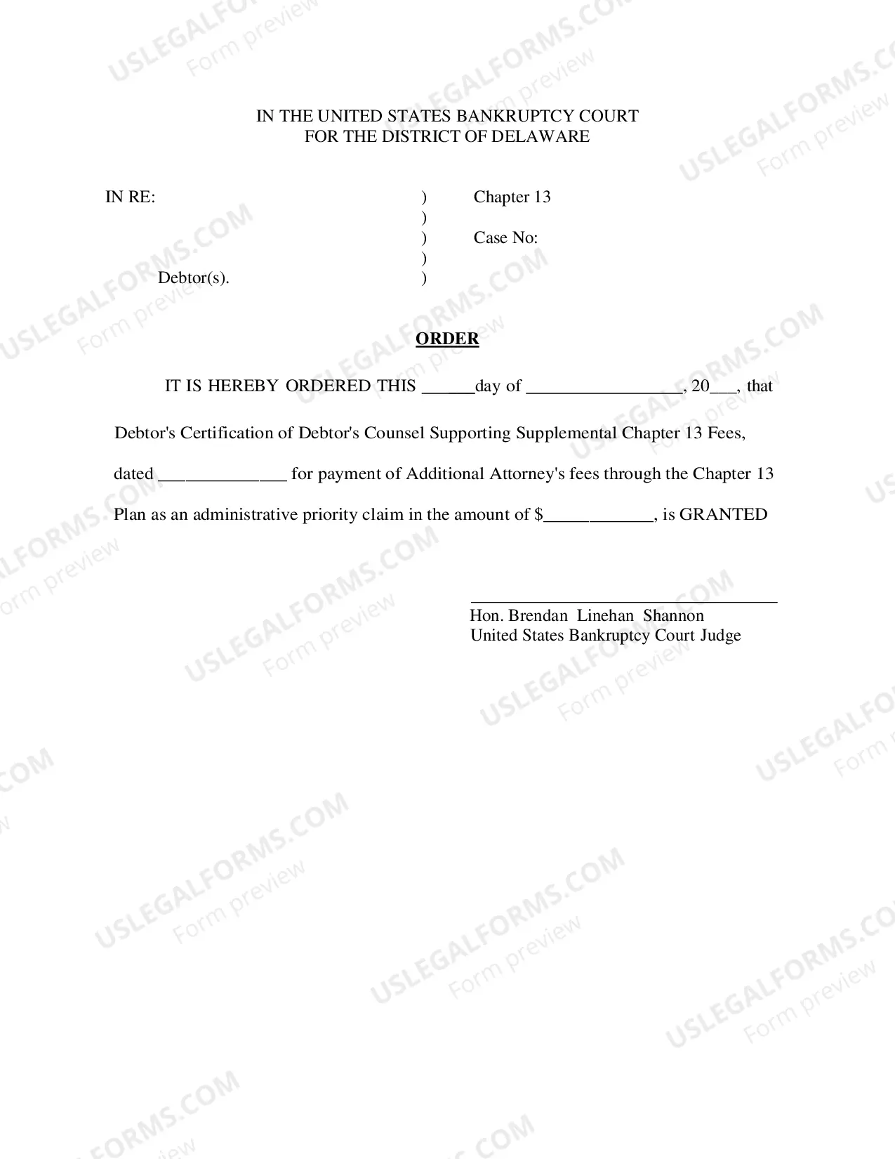 Preview Certification of Debtor(s) Counsel Supporting Supplemental Chapter 13 Fee
