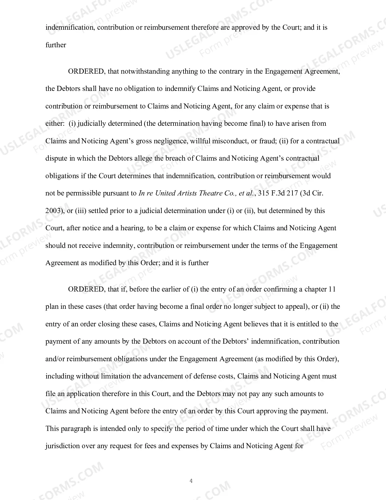 Preview Claims Agent Retention (Order Authorizing Retention And Appointment)