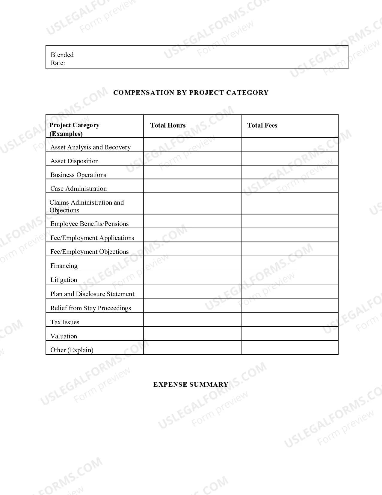 Preview Fee Application Cover Sheet