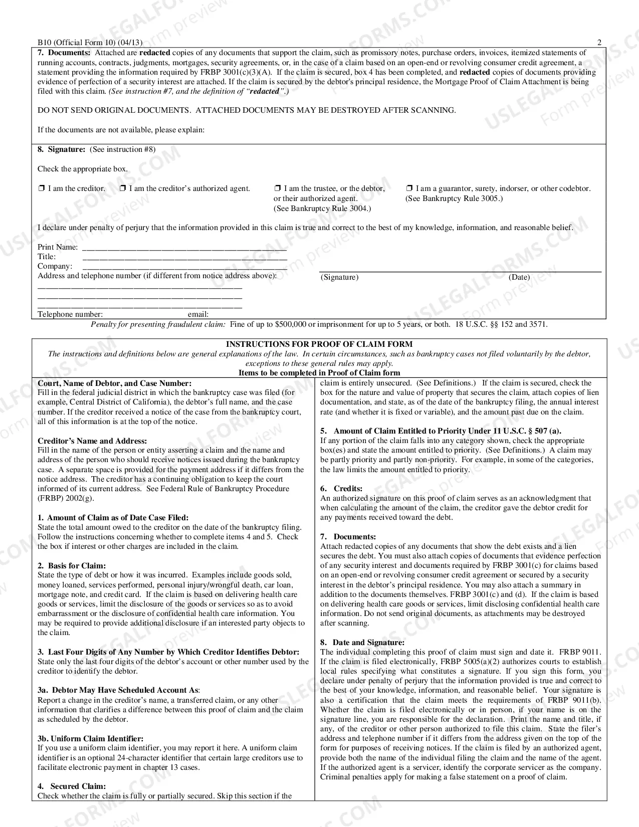 Preview Proof of Claim Modified (Allied Nevada Gold Corp Cases)