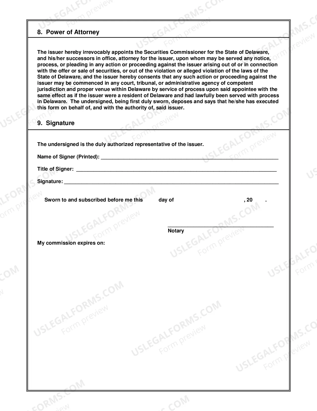 Preview Notice of Limited Offering Exemption (Form LOE)