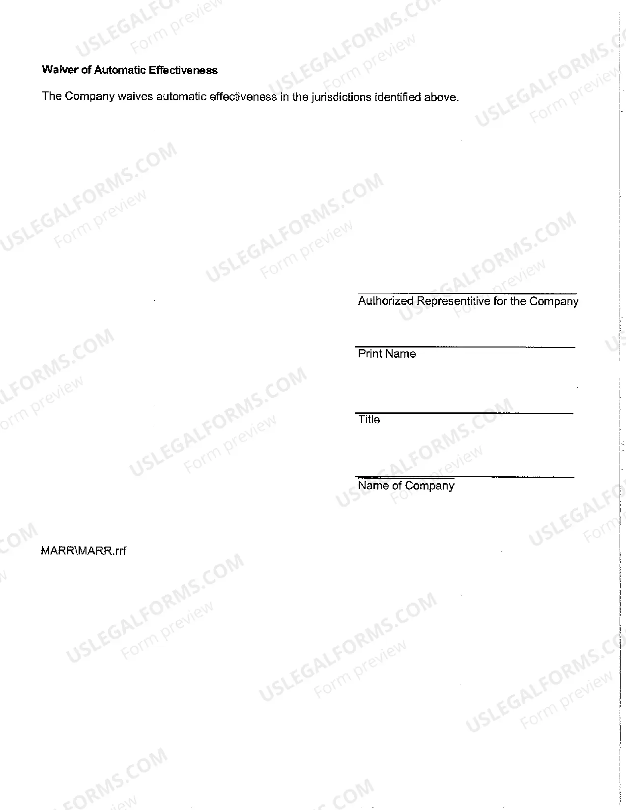 Preview Small Business Securities Offering Application for Mid-Atlantic Regional Review Form (MARRF)
