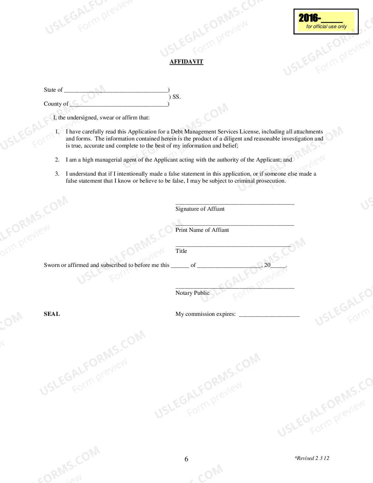 Preview Initial Application