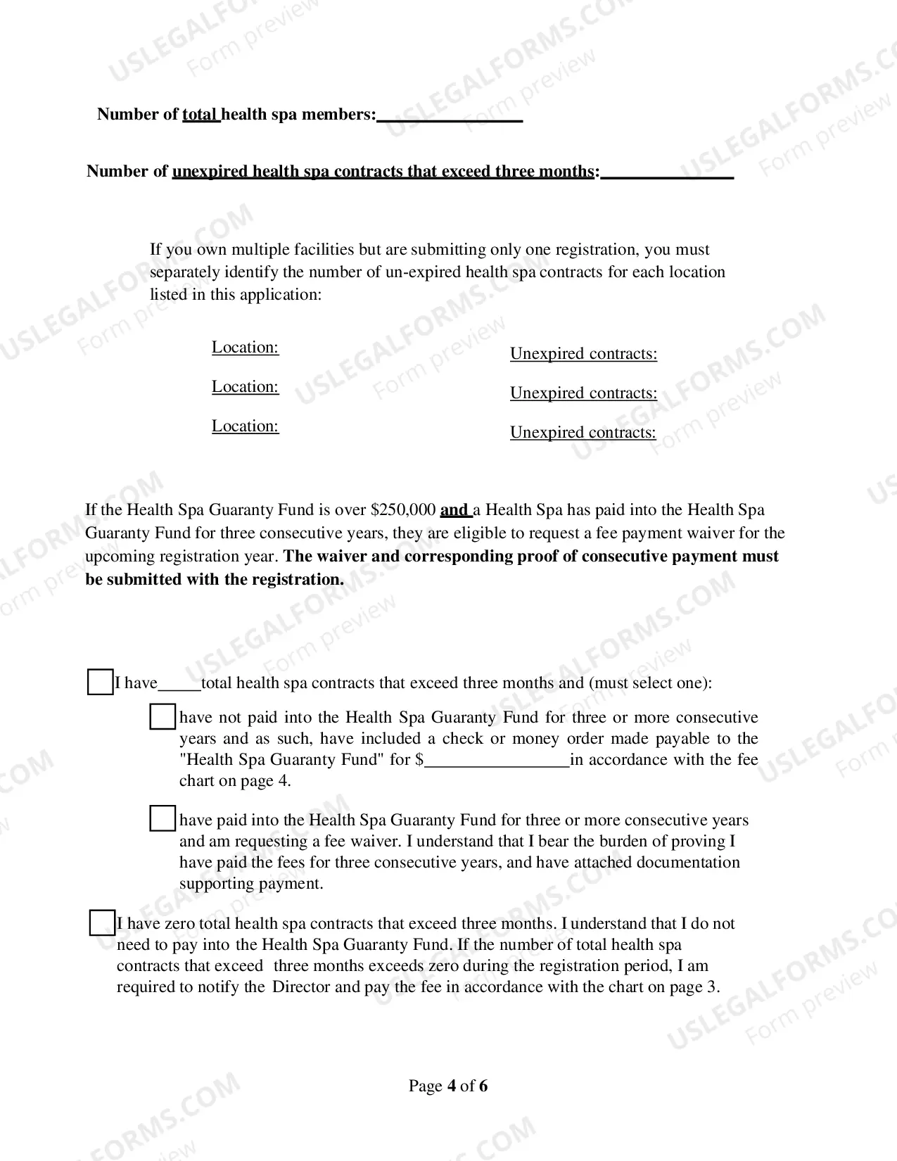 Preview Health Spa Application