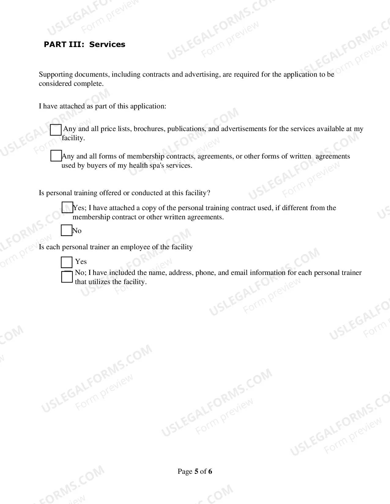 Preview Health Spa Application