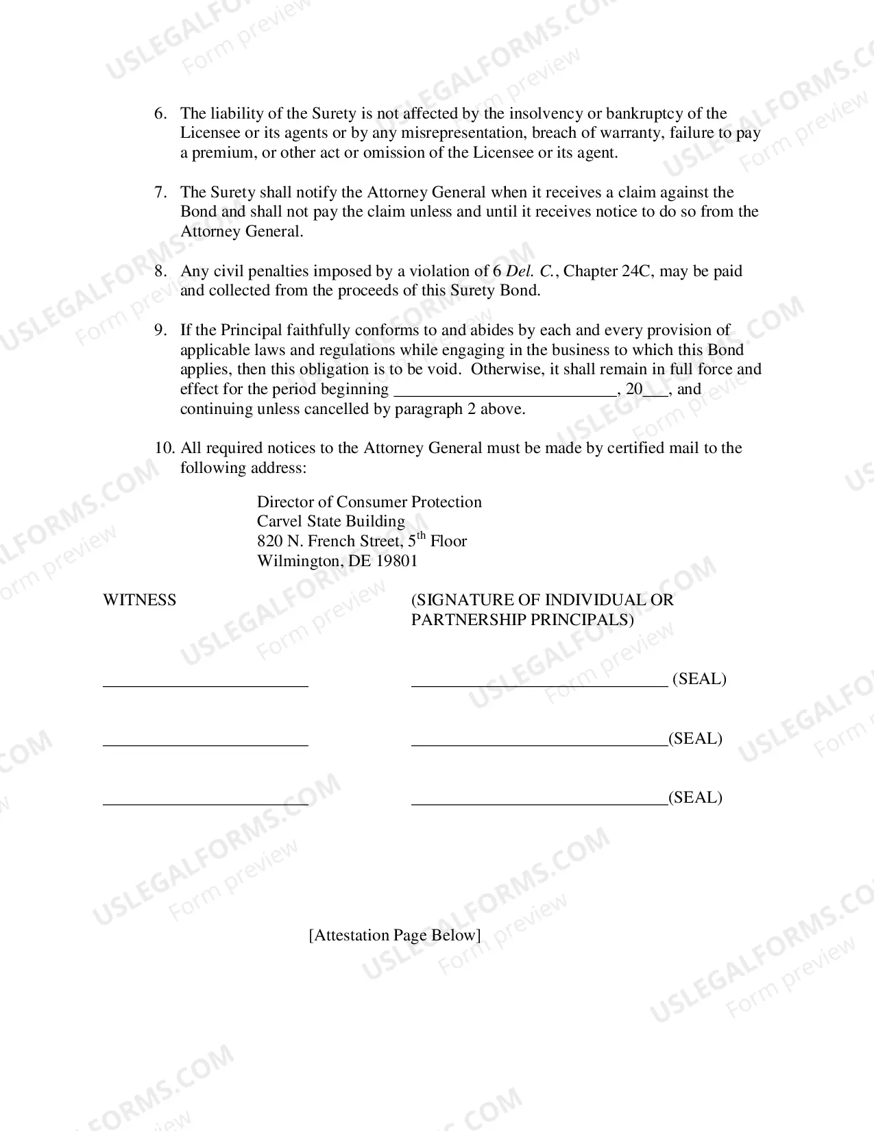 Preview License Surety Bond