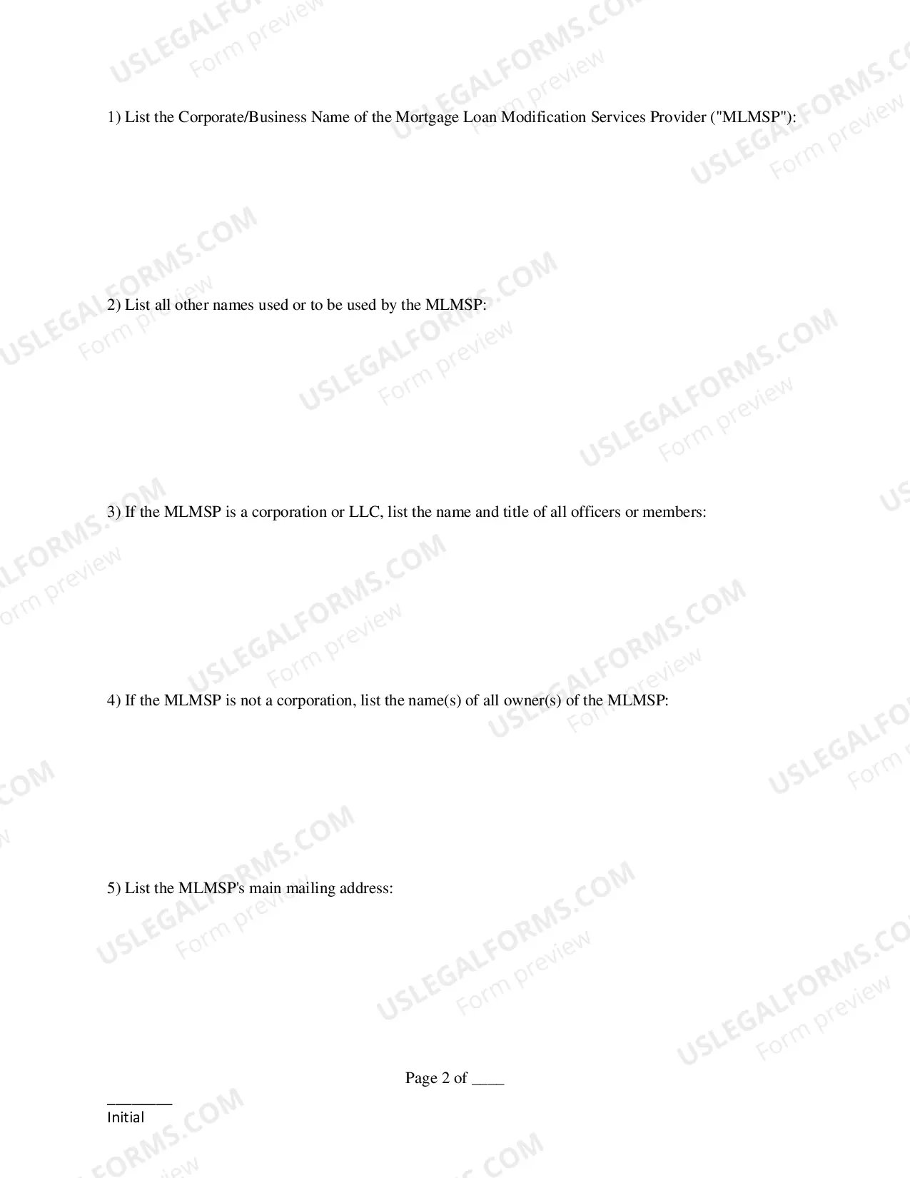 Preview Provider Registration Application