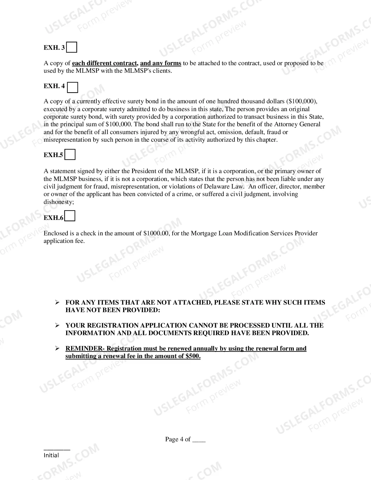 Preview Provider Registration Application
