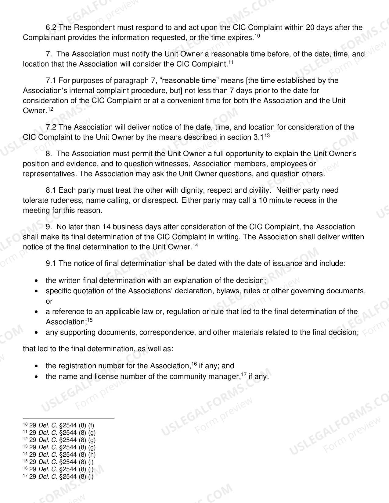 Preview HOA Internal Dispute Resolution Complaint Form and Procedure