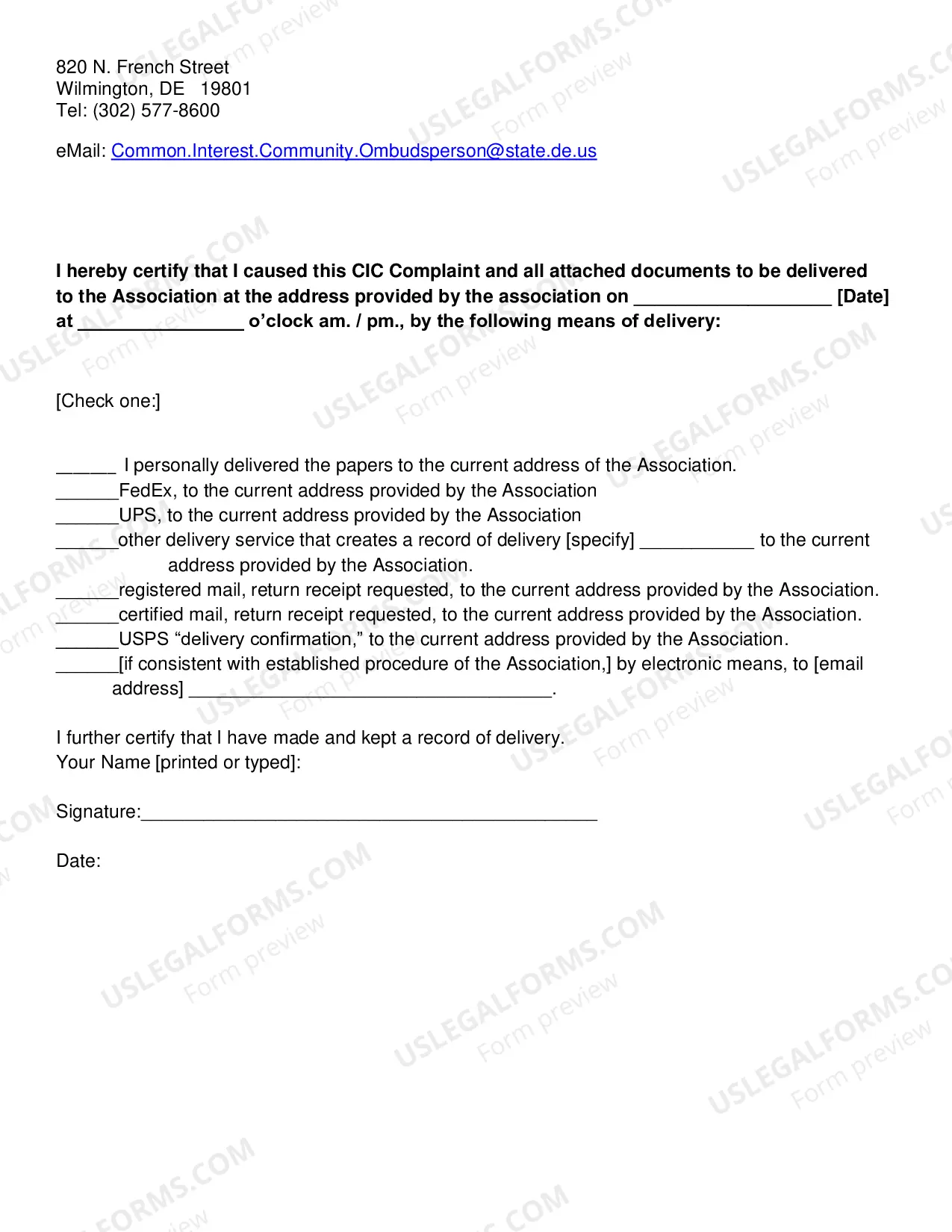 Preview HOA Internal Dispute Resolution Complaint Form and Procedure