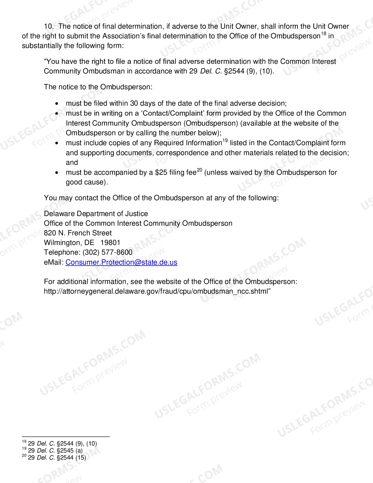 Preview Home Owners Association Internal Resolution of Complaints