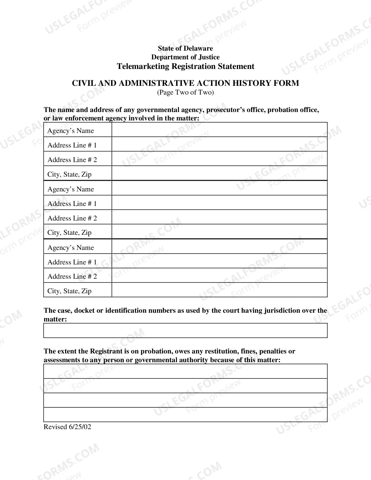Preview Civil & Administrative History