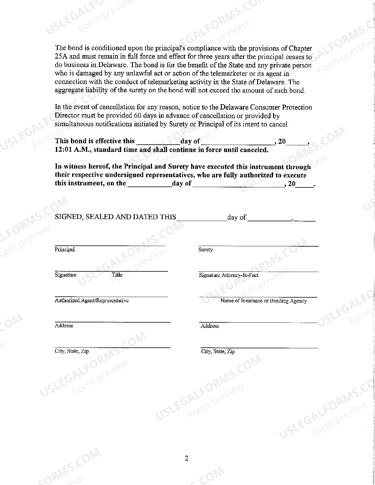 Preview Surety Bond