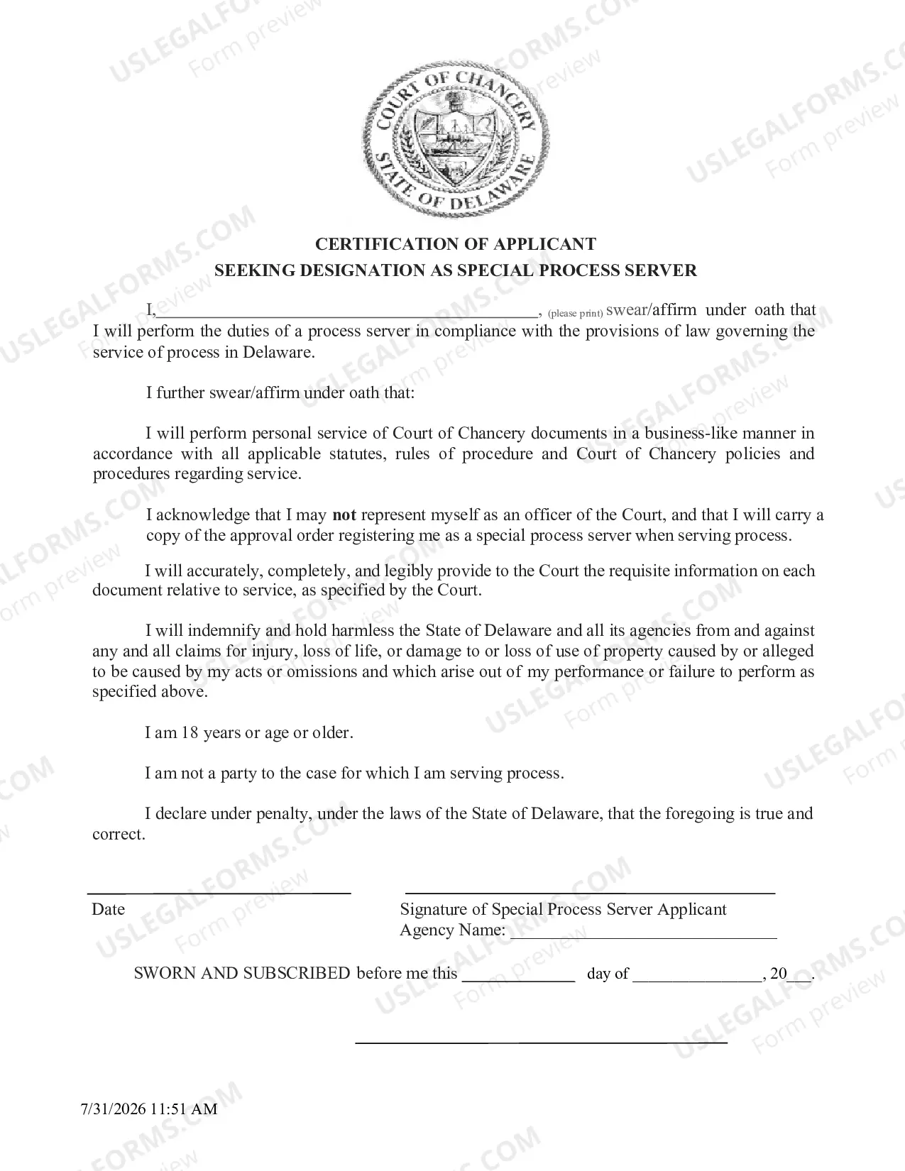 Preview Special Process Server Requirements And Application
