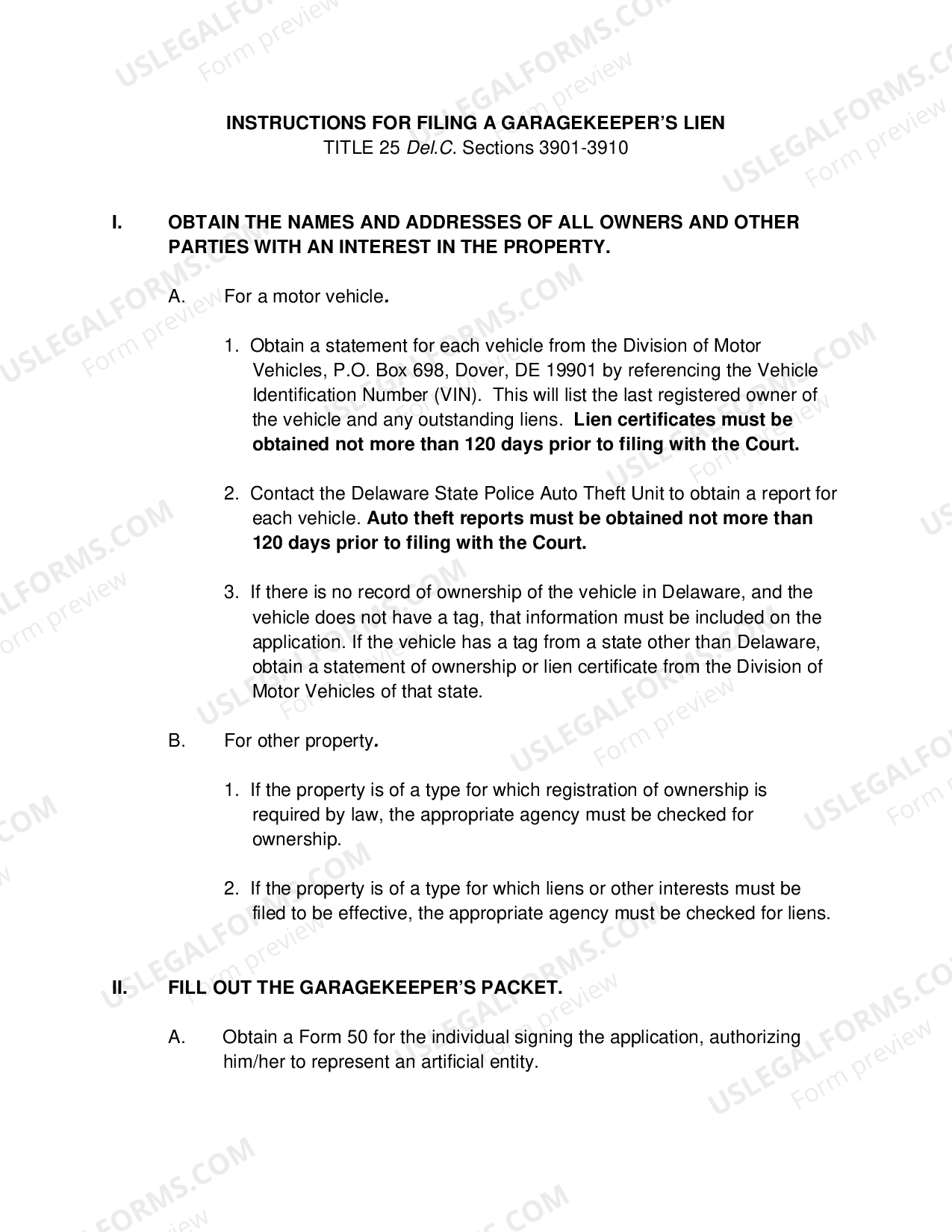 Garage Keepers' Lien Form Alberta US Legal Forms