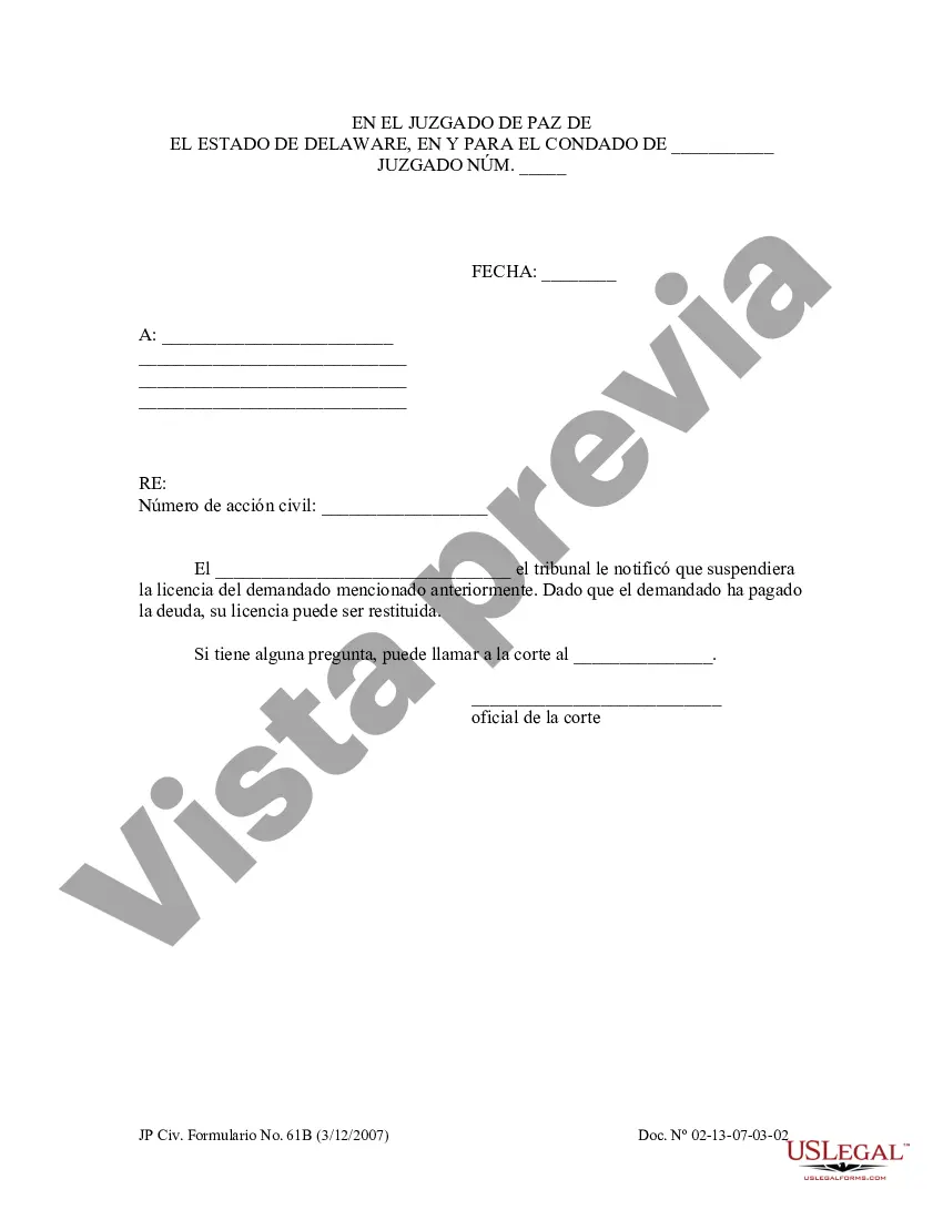 Preview Carta de traspaso para restablecer